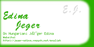 edina jeger business card